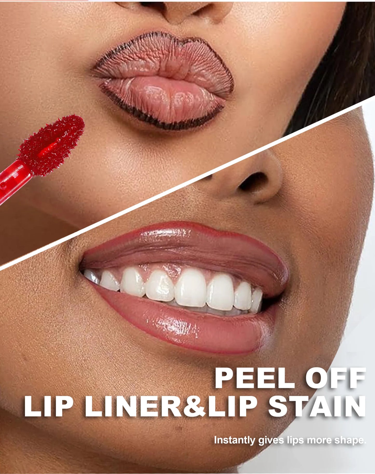 Handaiyan Lip Gloss Longlasting Lip Liner Brown Lipstick Liquid Matte Waterproof Lipgloss Lip Stain Tint Glaze Makeup