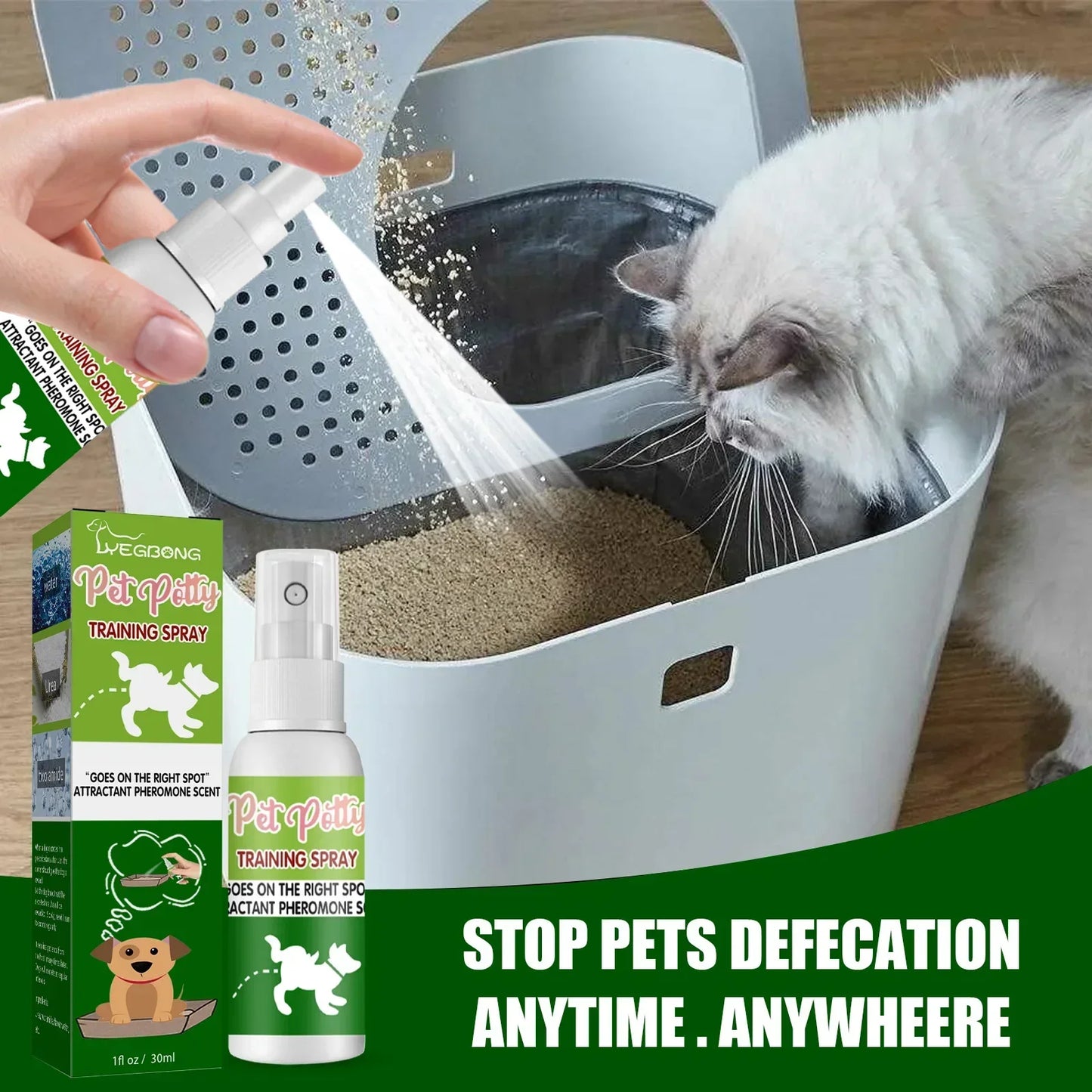Pet Toilet Training Spray Inducer Dog Poops Cat Pee Positioning Defecation Puppy Stool Location Indoor Pet Potty Training Spray