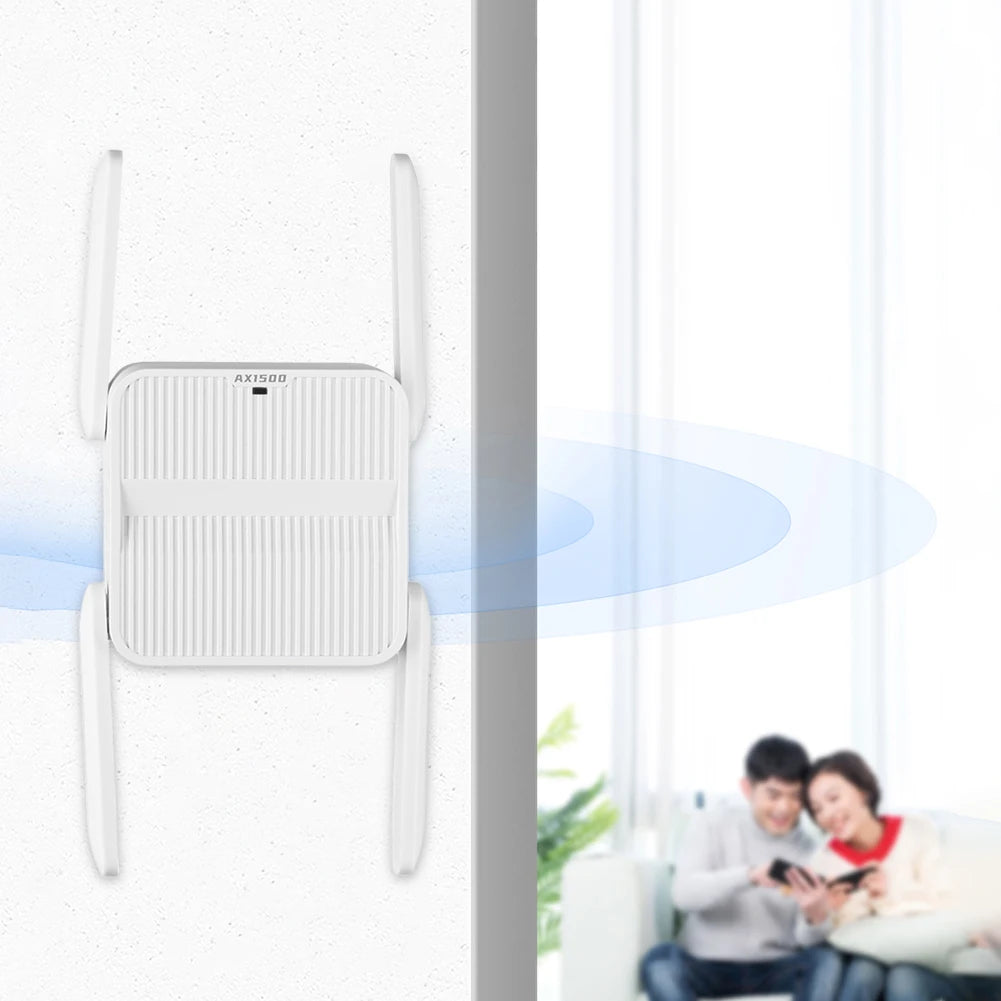 WiFi 6 Repeater Extender 1500Mbps Wireless WiFi Extender with Ethernet Port WiFi 6 Amplifier 4*2dbi Antennas Long Range Amplifer