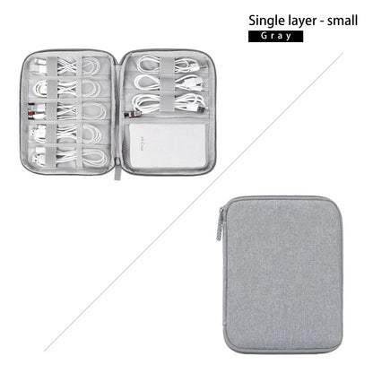Travel Kit Case Pouch For USB Data Cable Earphone Wire pen Power bank Electronics Accessories Organizer Digital Storage Bag