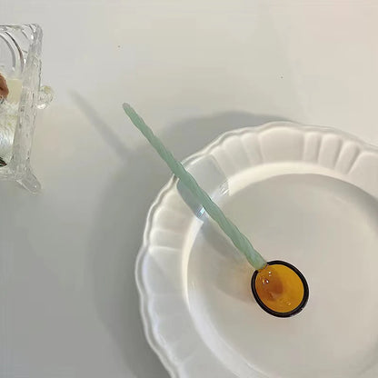 Crystal Spoon Glass Tea Spoon Creative Coffee Spoon Dessert Cake Spoon Tableware Milk Coffee Stirring Spoon Kitchen Dinnerware