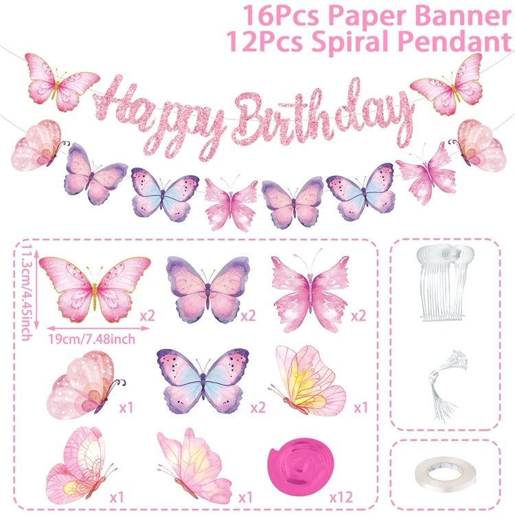 Butterfly Party Snack Tray Butterfly Birthday Party Decoration Kids Girls Birthday Party Supplies Baby Shower Party Decoration