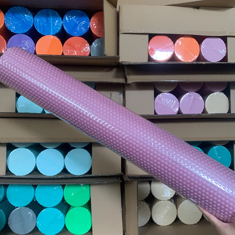 Extended 90cm  EVA Foam Roller Me Pattern Yoga Massage Sti Fitn Exercise Muscle Relaxation Roller