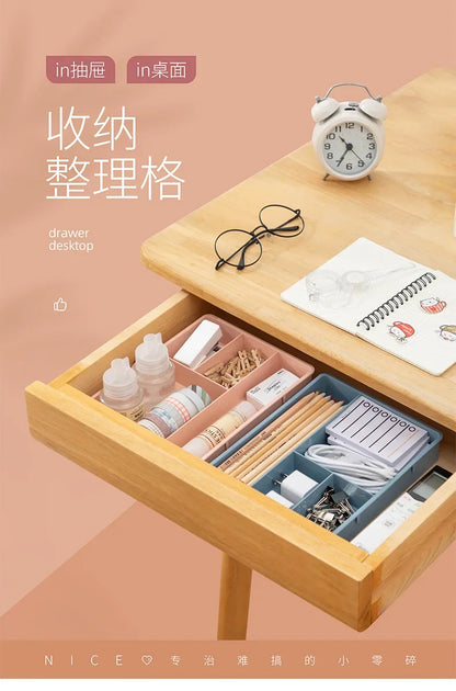 Desk Drawer Organizer Stackable Multi-cell Storage Box Tray Dressing Table Jewelry Organizer Makeup Organizer For Home Office