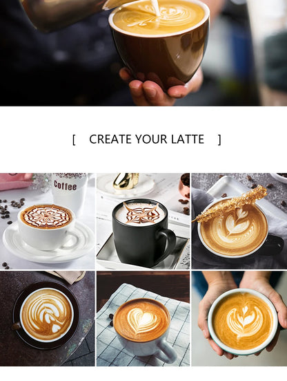 Coffee Milk Frothing Jug Stainless Steel Latte Art Measurement Jug Coffee Latte Frothing Art Jug Barista Tool Coffee Accessories