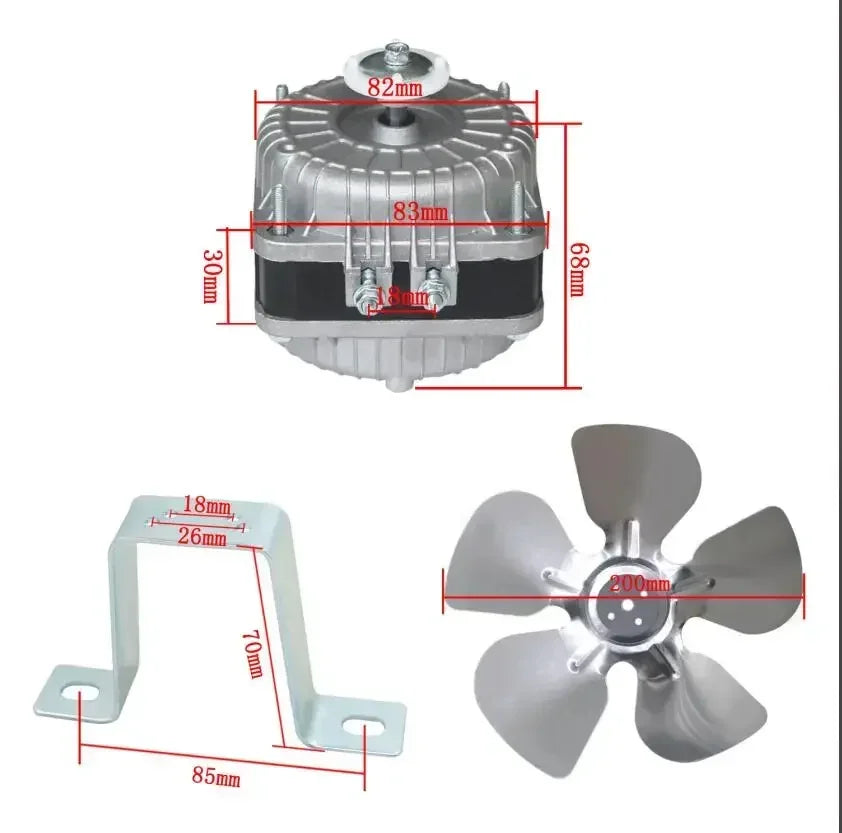 25W 35W 40W 60W 75W 100W motor for refrigerator cooling and condensation use freezer condenser fan motor