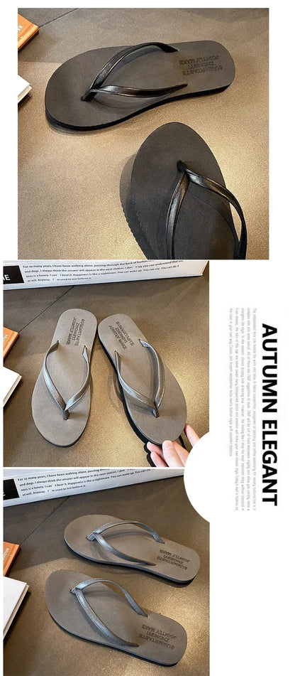 Women's Non-Slip Summer Flip Flops - Beach/Outdoor Casual Sandals, Fashion Slippers for Ladies, Comfortable Holiday Footwear