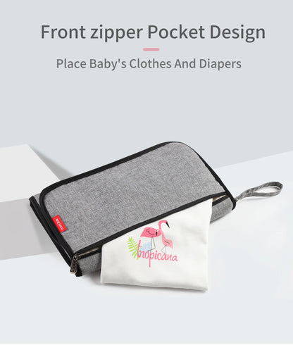 Portable Baby Changing Mat Infant Multifunction Diaper Changing Pad Newborn 2 IN 1 Waterproof Changing Pad Cover Storage Bag