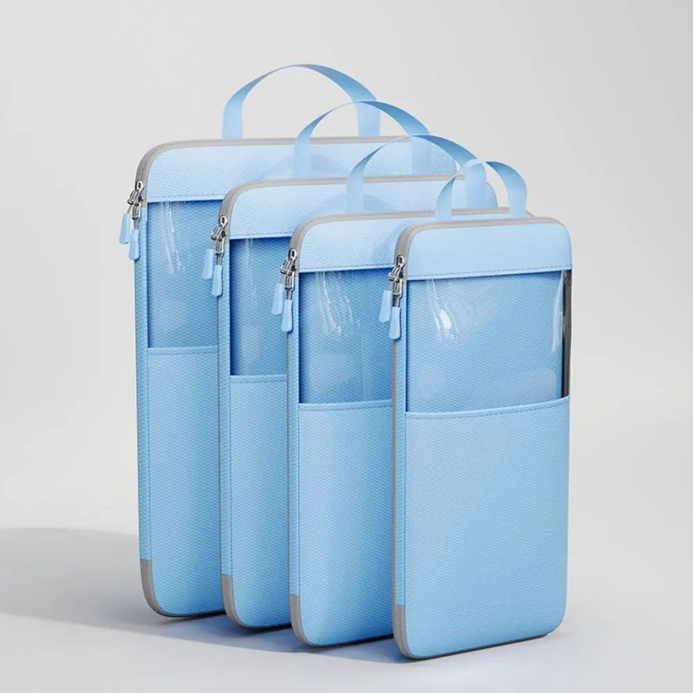 1/4Pcs Expandable Compression Packing Cubes Bag Multi-Sized Waterproof Travel Clothing Storage Bag Lightweight Dustproof