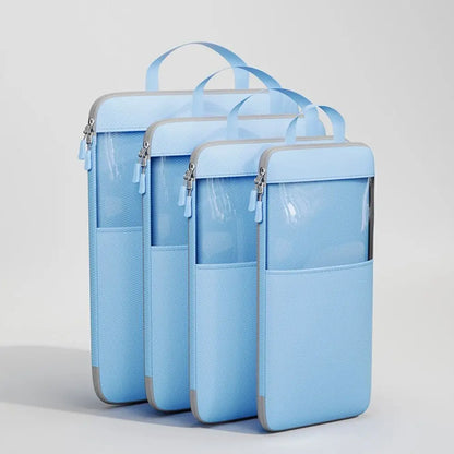 1/4Pcs Expandable Compression Packing Cubes Bag Multi-Sized Waterproof Travel Clothing Storage Bag Lightweight Dustproof