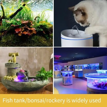 Ultra-quiet Pet Water Dispenser Pump LED Light 5V Mini Submersible Pump Large Flow Detachable Water Fountain Pump Replacement