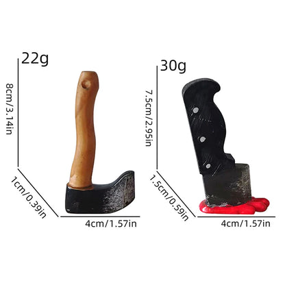 Funny Knife Magnetic Fridge Stickers 3D Fun Axe Fridge Magnet Novelty Home Decor Gifts Eye-Catching Fridge For Iron Surface