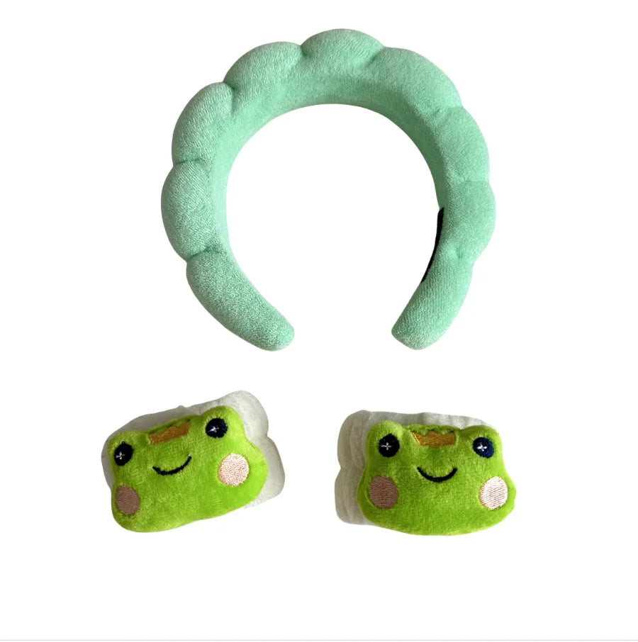 Spa Headband & Wristband for Face Wash 1 Set of skincare headband for face wash, facial mask and skincare