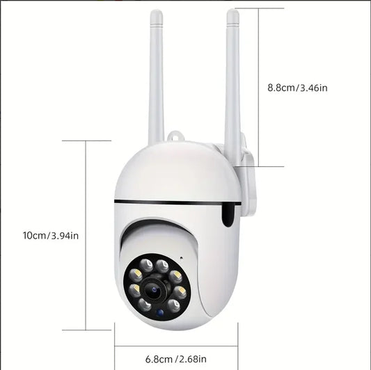 Home security camera, featuring night vision function, two-way audio, horizontal/vertical/zoom functions, used for motion tracki