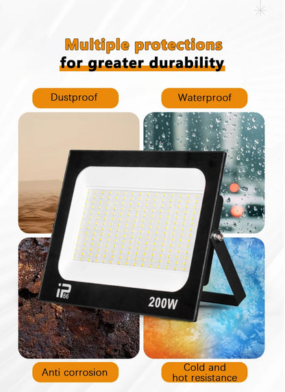 Outdoor IP66 Waterproof Path Light Spotlight LED Floodlight AC220V 10W 20W 30W 50W 100W 200W Outdoor Garden Porch Courtyard Lamp