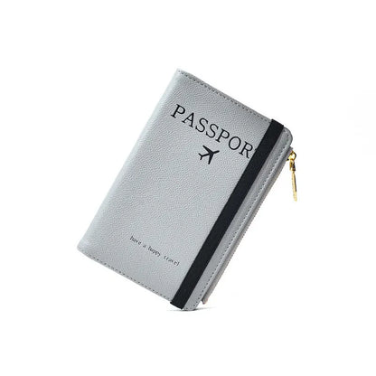 RFID Blocking Passport Wallets Zipper Waterproof Wallet  Hand holder Anti-Theft Cell Phone Purse Travel Accessories