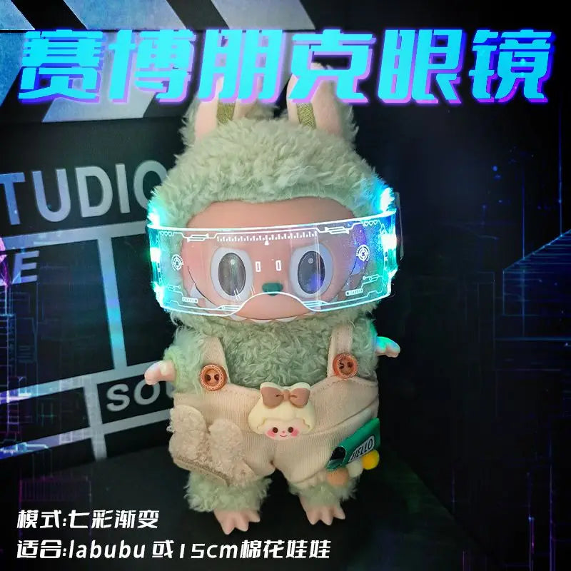 Lafufu Glasses Doll Accessories Doll Accessories Cool Luminous Future Technology Glasses Mini Edition Handsome Doll for cloth
