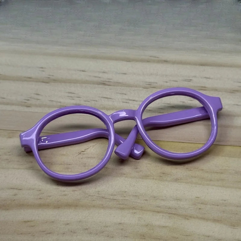 LABUBU 17cm Doll 6.5cm Transparent Glasses Stylish Sunglasses for 1/8 -1/4 BJD Doll Accessories