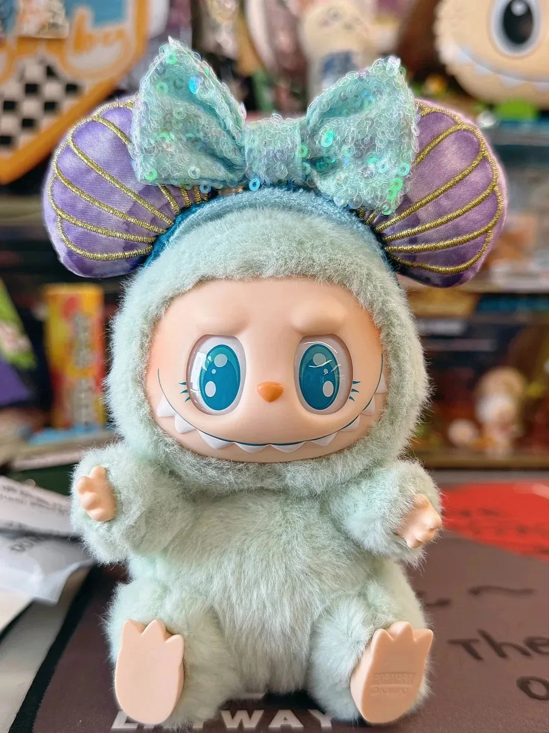 wholesale Labubu Sitting Party Headband Plush Doll Accessories Kawaii Hair Band Adorable Toy Decoration Gift Labubu2 Clothes