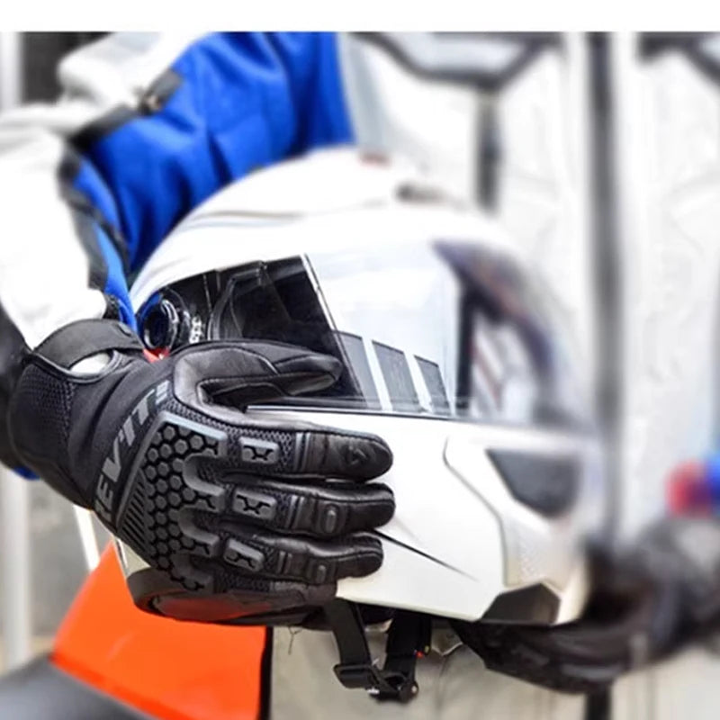 New REVIT Desert 3 PRO motorcycle riding gloves made of genuine leather, breathable, touch screen, and anti fall gloves