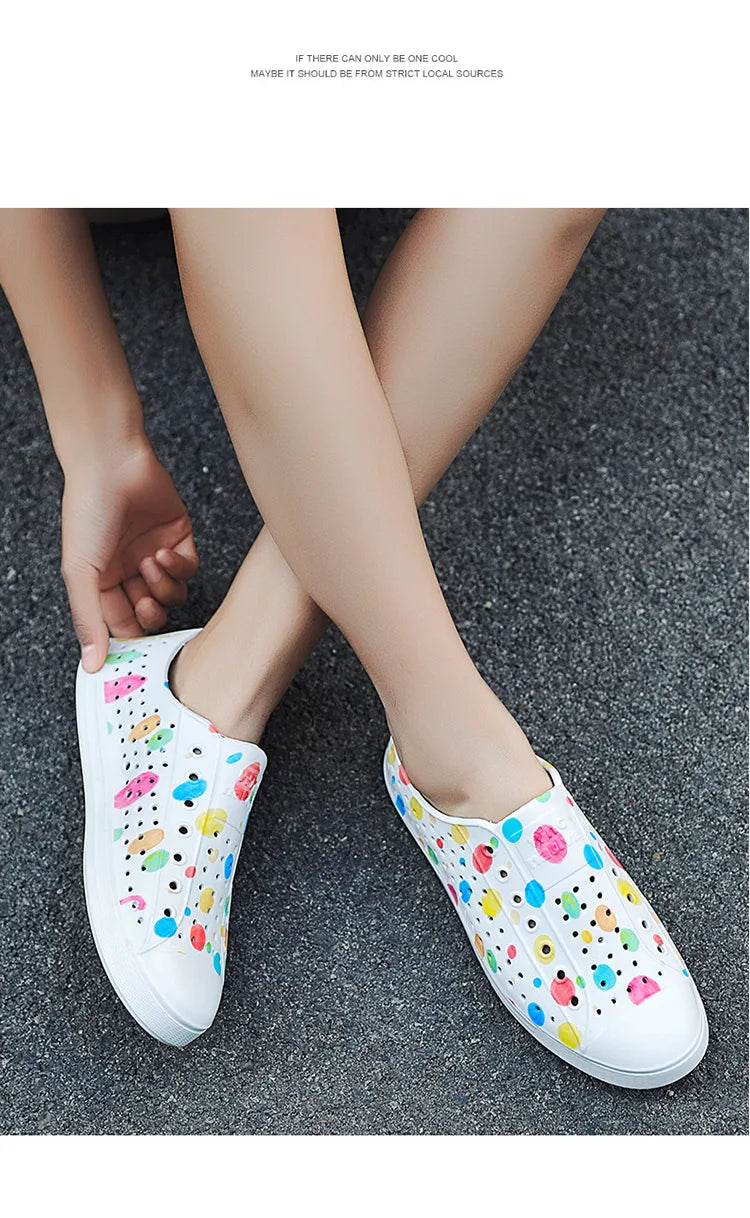 EVA Beach Summer Sandal Holey Shoe Kid Boy Girl Garden Cave Shoe Child Sandal Women Garden Sandal Graffiti Casual Outdoor Shoe