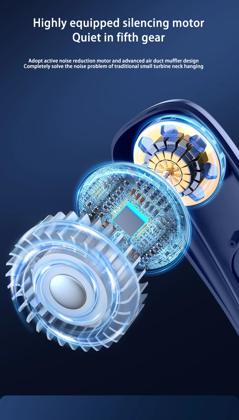 Xiaomi Portable Neck Fan Smart Digital Display Power Ventilador Rechargeable Outdoor Bladeless Silent Electric Neck Fan Cooler