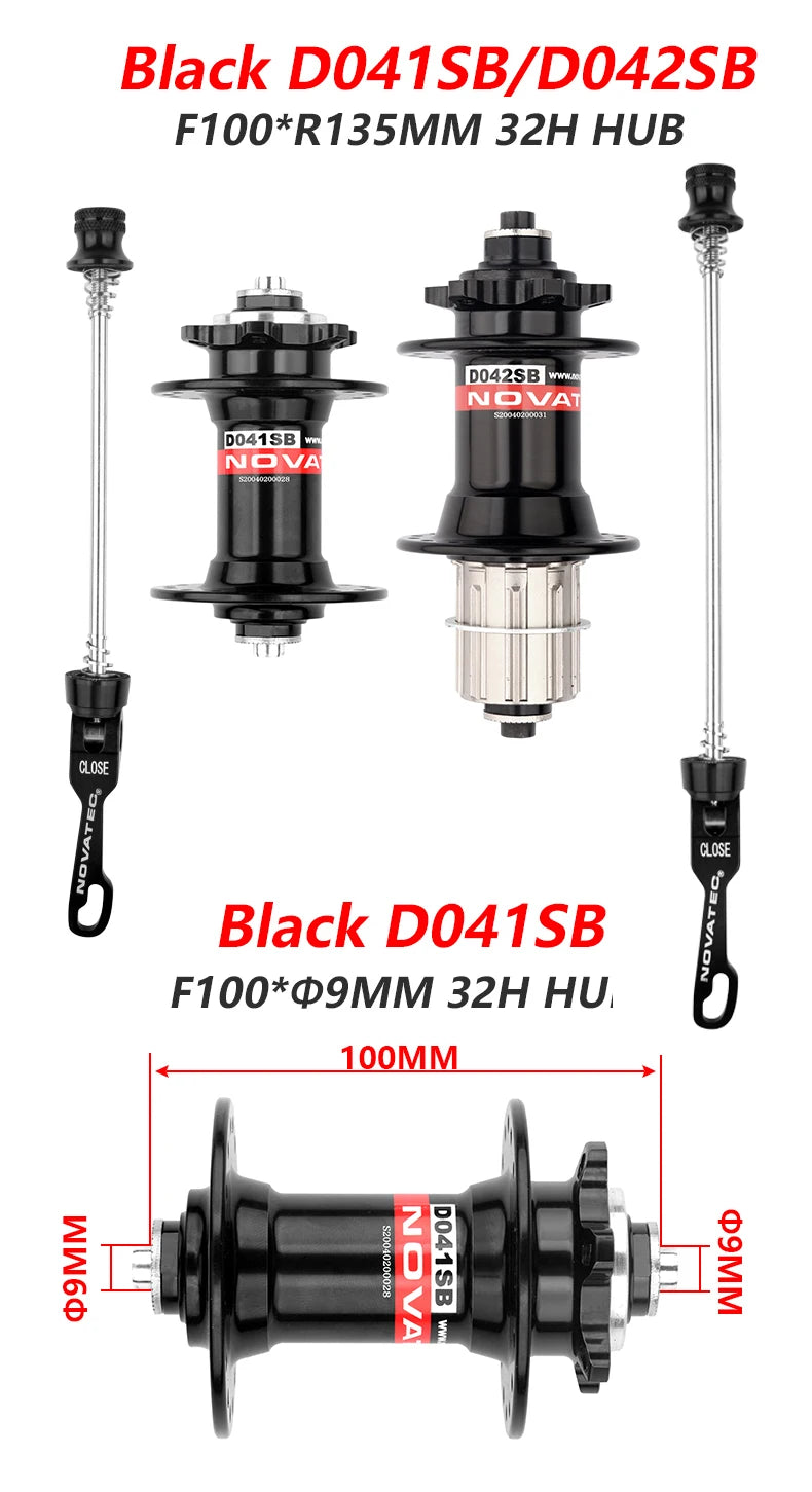 NOVATEC Mountain Bike Hub D041SB D042SB 32/36 Holes Mtb Bushing for 8/9/10/11 Speed MTB Disc Brake Hub  Mtb Hubs 32H mtb hubs