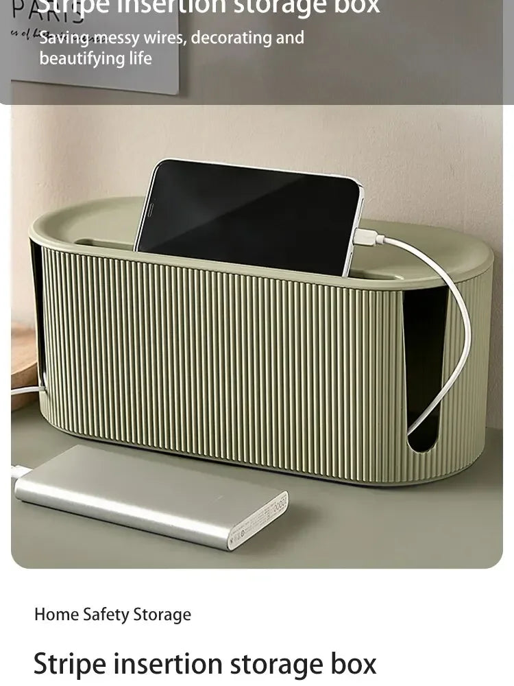 Portable Cable Management Organizer Box for Power Strips and Cord for Power StripsTV Computer Wires Hider Box for Home Office