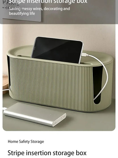 Portable Cable Management Organizer Box for Power Strips and Cord for Power StripsTV Computer Wires Hider Box for Home Office