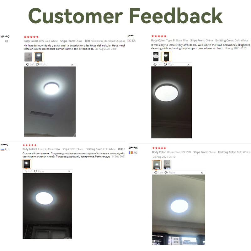 Led Ceiling Lights Ultra Thin LED Ceiling Lamps Modern Panel Light  30W 50W 72W Downlights for Living Room Bedroom Kitchen Home