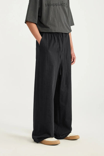 INFLATION Bamboo Cotton Linen  Wide Leg Pants 2024 Spring Summer All-match Casual Mens Trousers