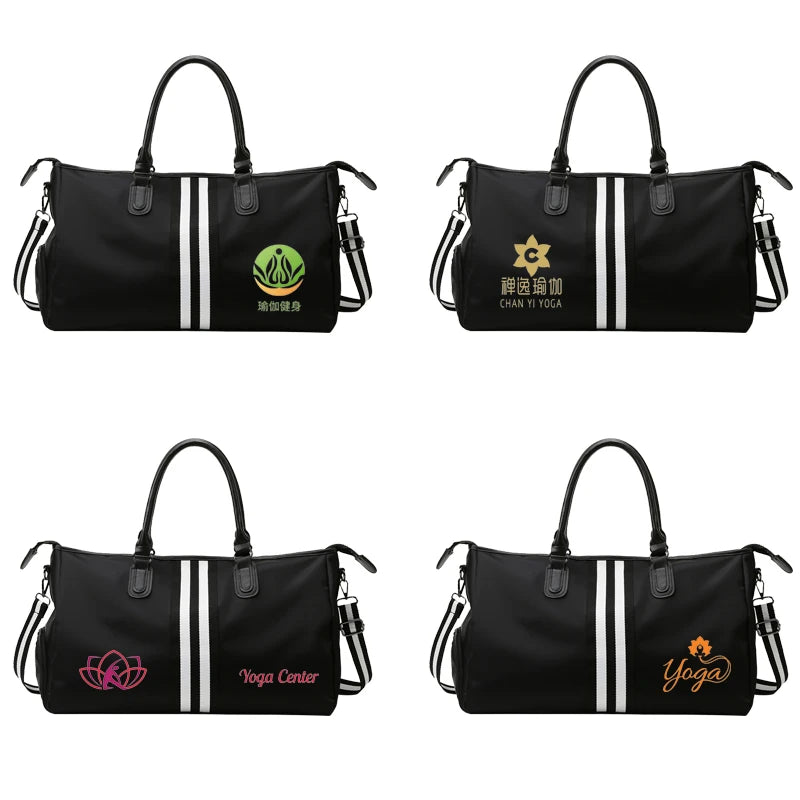 Personalized Travel Bag Men's And Women's Handbags Sports Training Yoga Bag Waterproof Weekend Bag Customized Logo Name Pattern