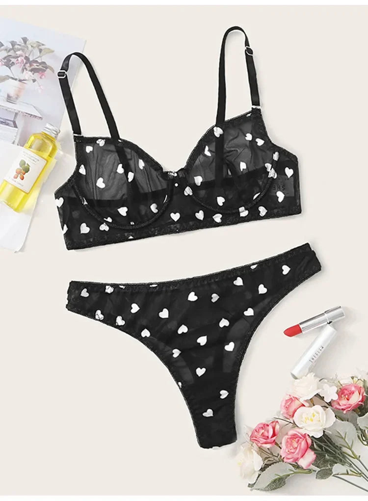 Female Lingerie Sexy Lingerie for Women Body Shorts Push-up Bra Fancy Woman Underwear Transparent Intimate Lingerie Set