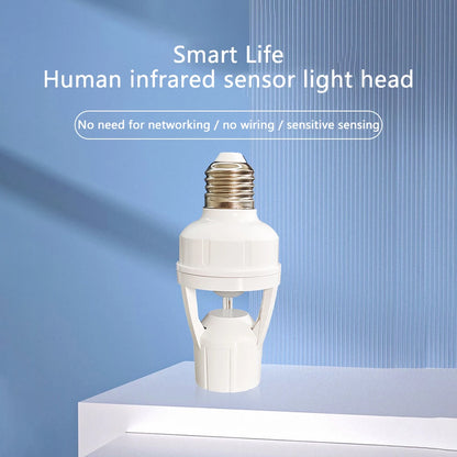 Smart E27 PIR Motion Sensor Light Switch 110V 220V Detector Base Lamp Holder Lux Time Delay Adjust Control Bulb Socket