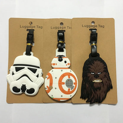 Cartoon Star Wars Travel Luggage Tag Cute Suitcase ID Addres Holder Boarding Baggage Tag Label Adorable Pendant Gift Accessories