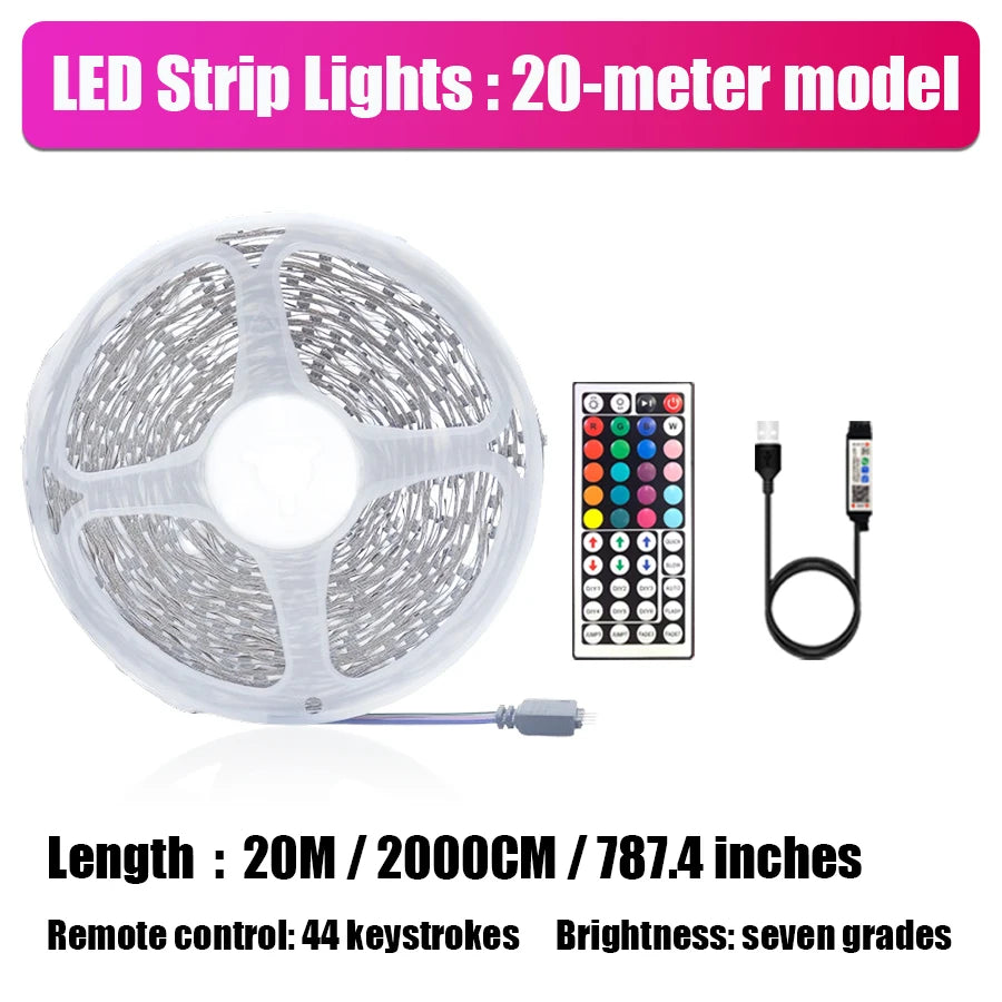 Smart LED Strip Lights, with Wireless Infrared Remote Control, Color Changing & Music Sync with App Control and Remote, USB Powe