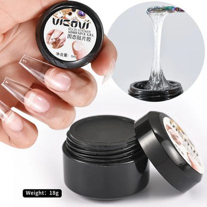 1PCS UV/LED Gel Nail Glue Crystal Clear Strong Adhesive For False Nails Rhinestone & Resin Gem Application Easy Removal