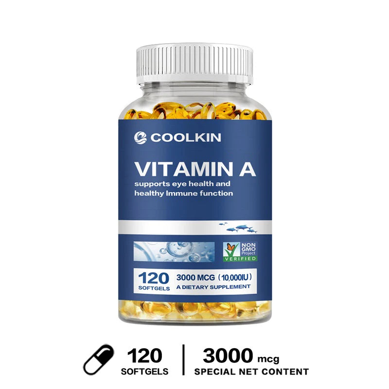 Vitamin A 10,000 IU - Skin Health, Non-GMO, Promotes Eye Health, Boosts Immunity