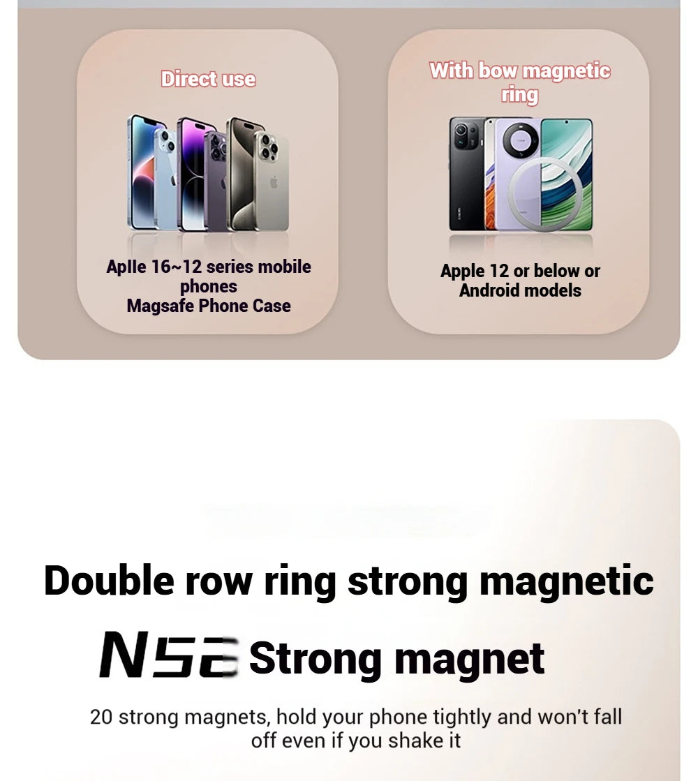 Car Magnetic Phone Holder Magnetic Suction Phone Mount Portable Phone Holder Magnetic Car Phone Mount for iPhone Androd