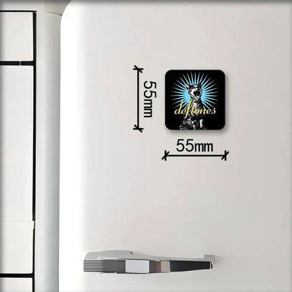 Deftones Music Fridge Magnet Creative Square Refrigerator Magnets Picture For Kitchen Office Whiteboard Home Decoration Gifts