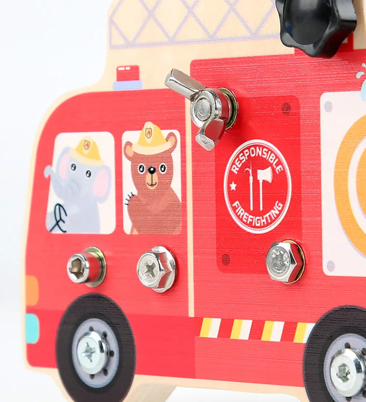 Montessori Screw Driver Board Educational Sensory Toy Preschool Wooden Toy Wooden Educational Toy for Toddler Skill Learning Toy