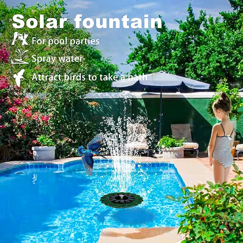 1.5W solar fountain, lotus leaf design floating fountain, used for pond, bird bath, outdoor decoration water pump,water fountain