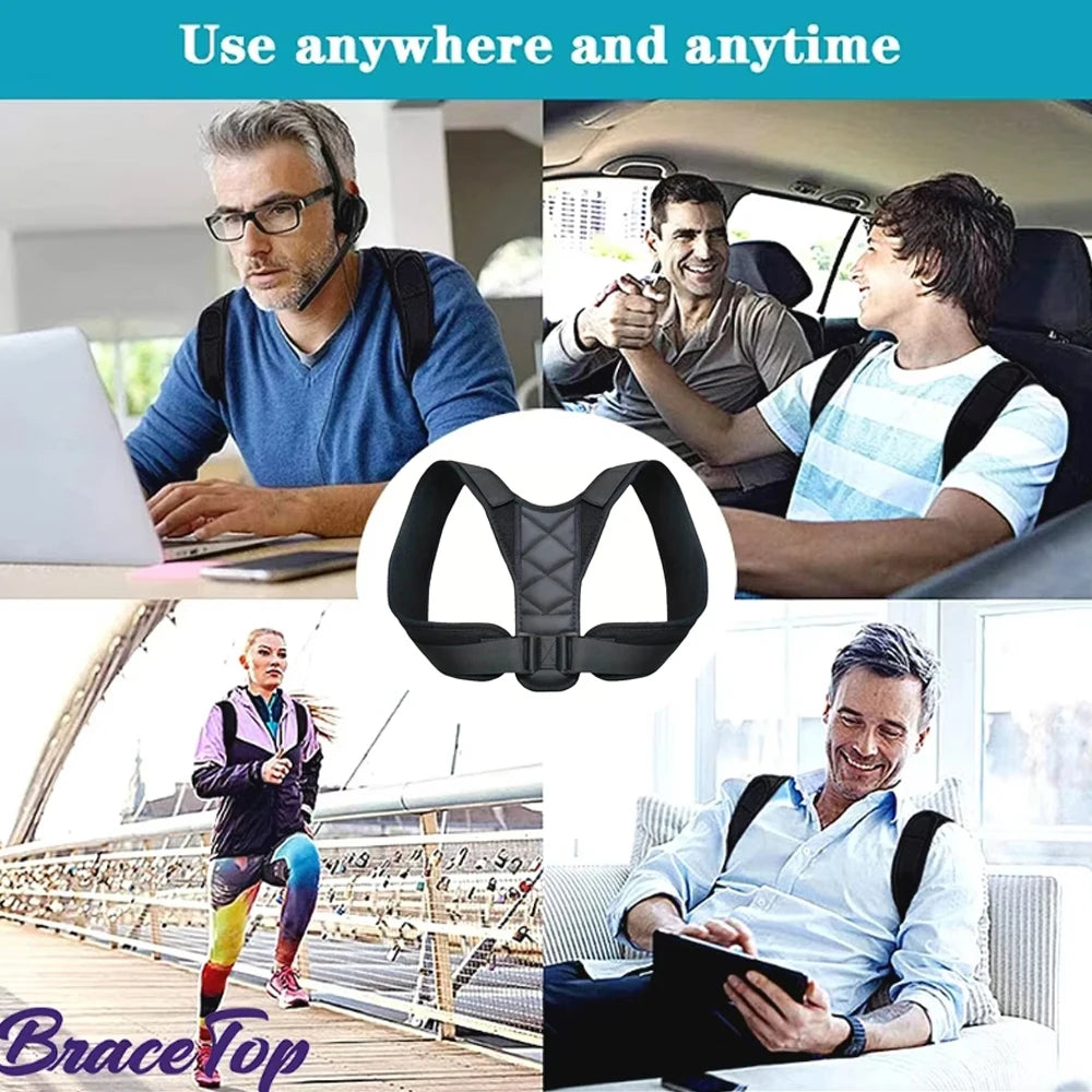 Back Posture Correction Belt Hunchback Corrector Adult Men and Women Sitting Posture Correction Belt Shoulder Straight Back