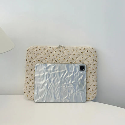 Laptop Sleeve for 11-15 Inch Laptop Tablet Puffy Quilted Floral Laptop Case Coquette Aesthetic Puffy Laptop Sleeve Cover Case