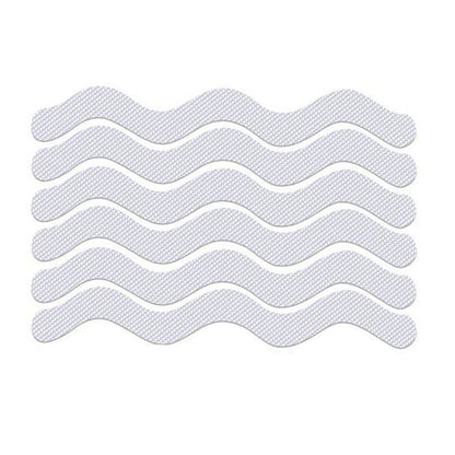 6Pcs S Shaped Anti Slip Strips Waterproof Safety Strips Shower Stickers Self-Adhesive Non Slip Tape For Bathtub Stairs Floor