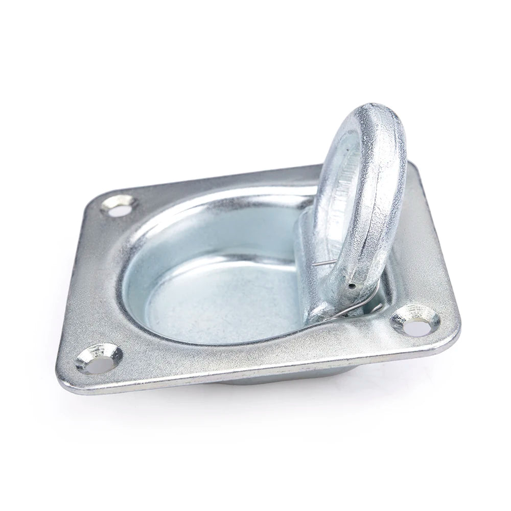 4PCS Recessed D-Ring Tie Down Anchors for Trailer, Trailer Tie Down Anchors Heavy Duty Kit for Trailer or Deliveries