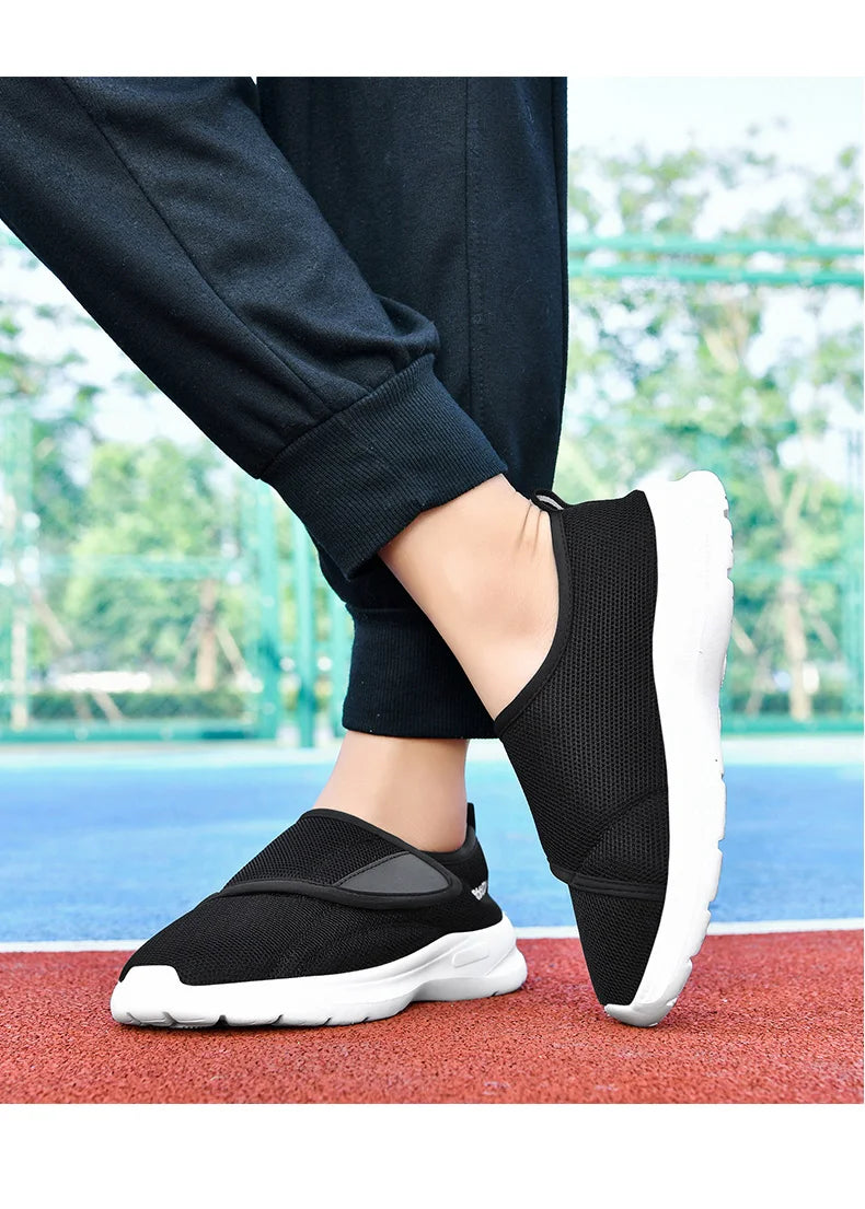 Diabetic Shoes for Men Wide Width Walking Shoes Slip-On Orthopedic Shoes for Swollen Feet Foot Pain Relief Cushion Sneakers