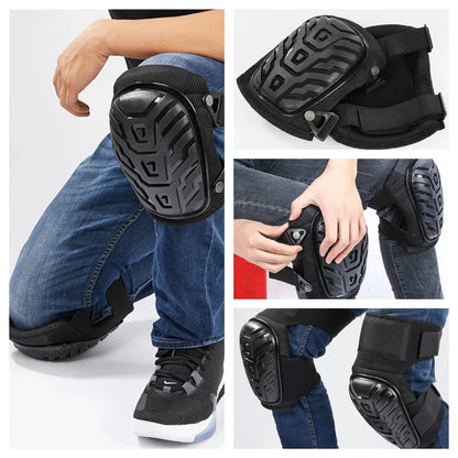 1 Pair of Professional Knee Pads-Thick Gel Cushion,Double Straps & Adjustable Clips - Perfect for Work,Gardening & Construction