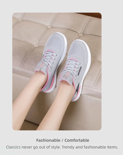The women's walking shoes have a soft and slip-resistant sole making them perfect for stylish runners.Breathable and comfortable