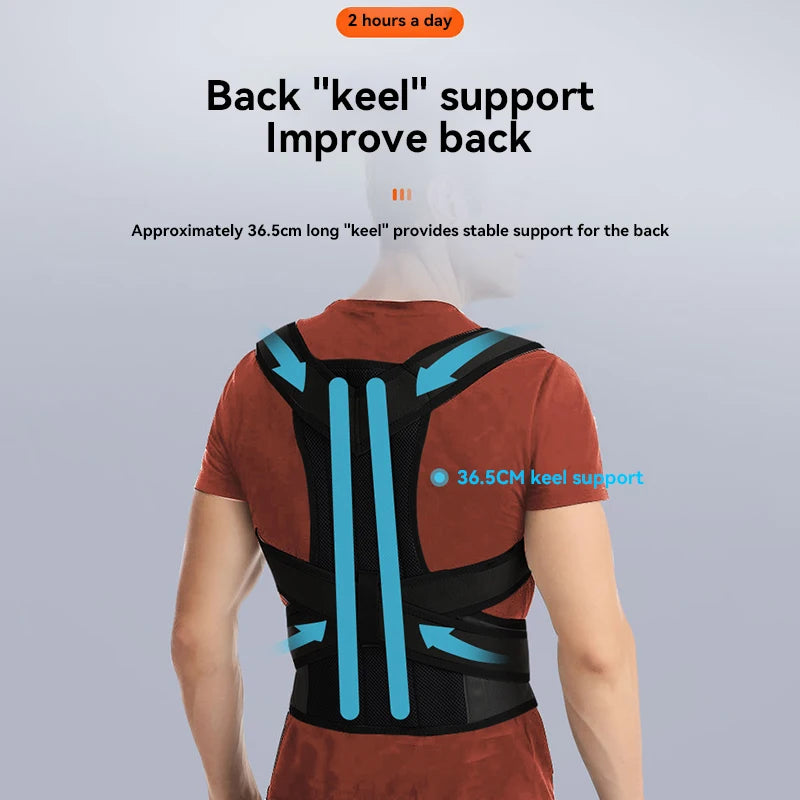 Back Brace Posture Corrector Belt for Women & Men Back Lumbar Support Adjustable Shoulder Posture Support for Improve Scoliosis